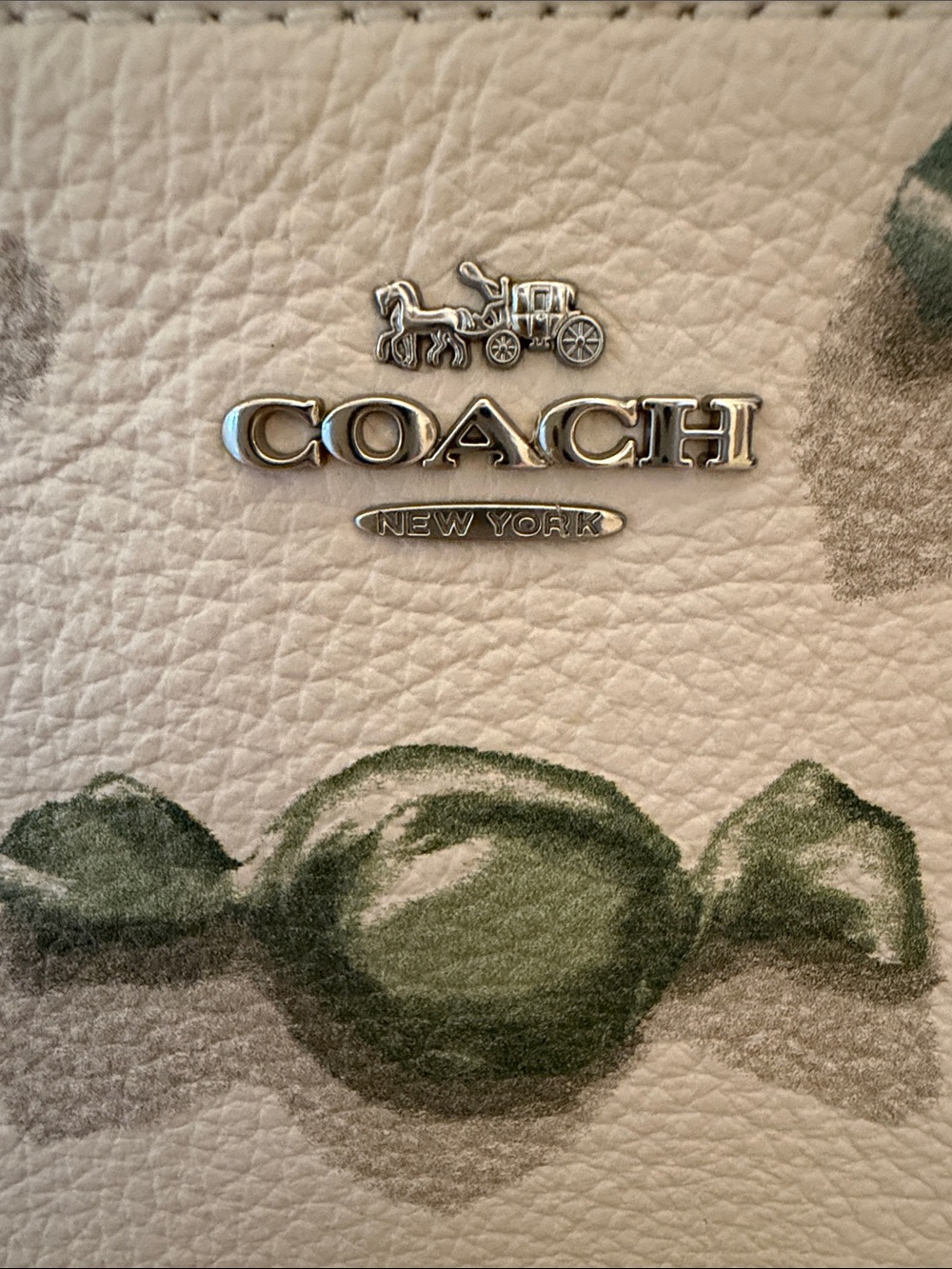 COACH White Leather Candy Print Wristlet NWT - Picture 2 of 6